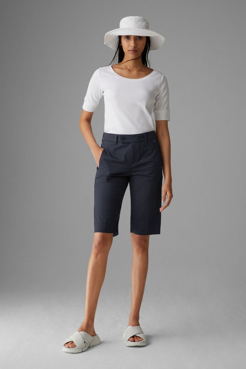 BOGNER Lara Bermuda Shorts Navy Blau | VDGMU-1572