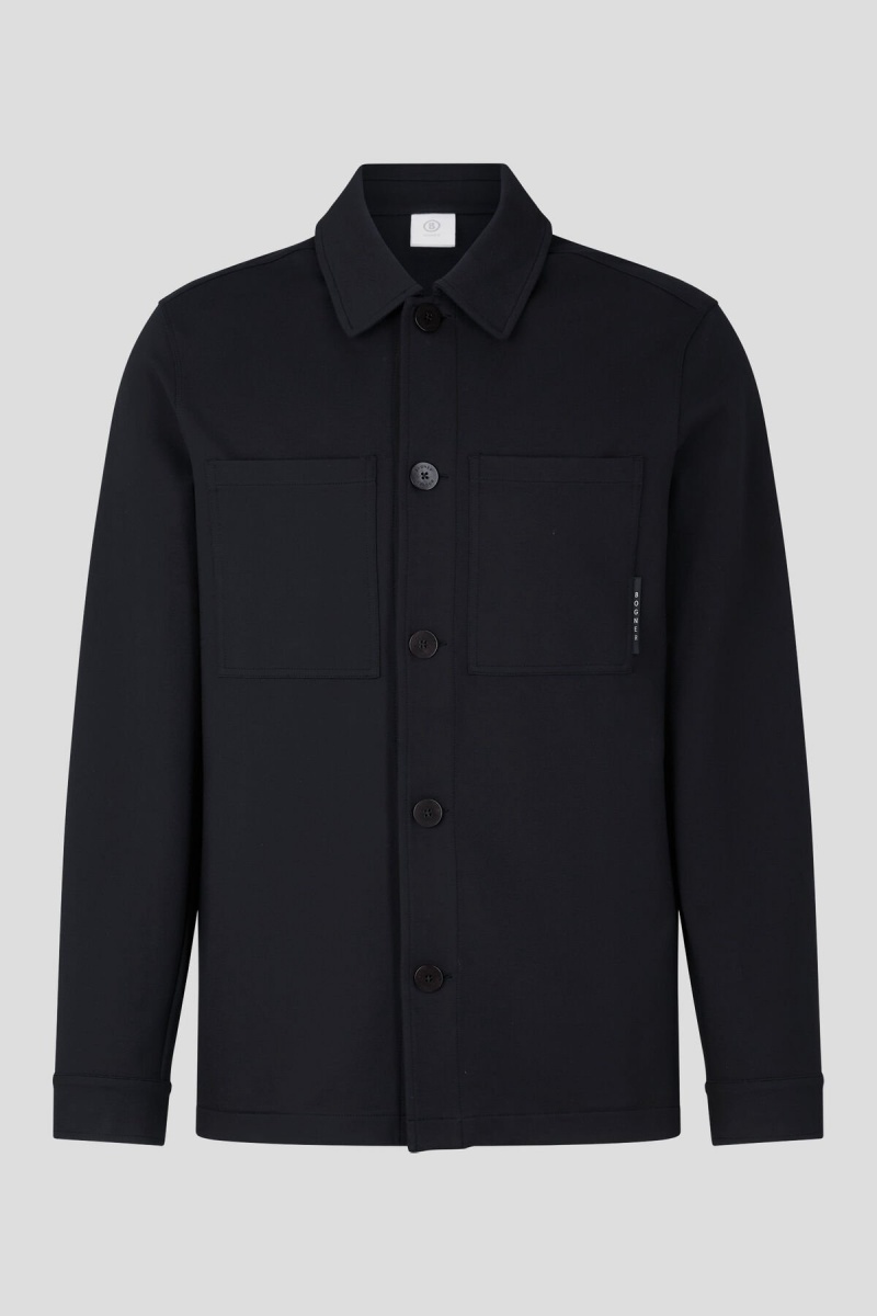 BOGNER Leandro Shirt Jacket Schwarz | COIUR-7692
