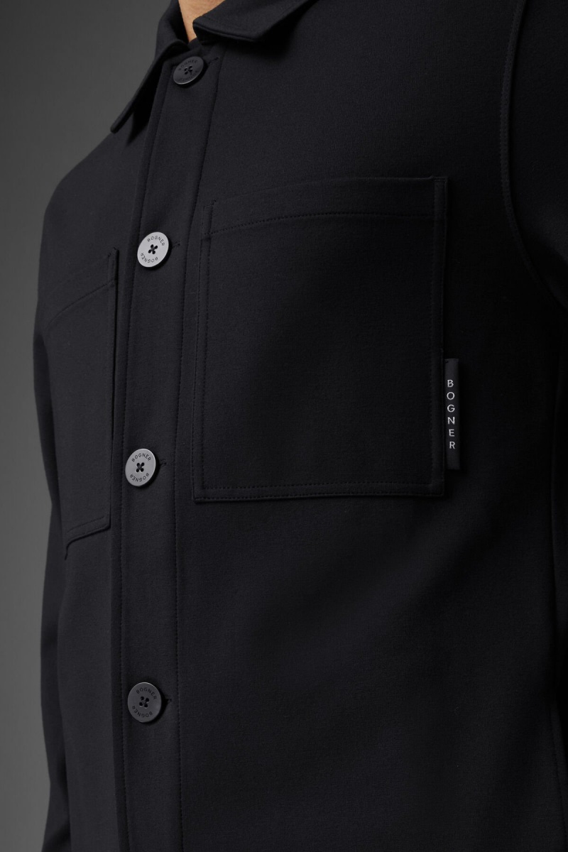 BOGNER Leandro Shirt Jacket Schwarz | LRBCS-3981