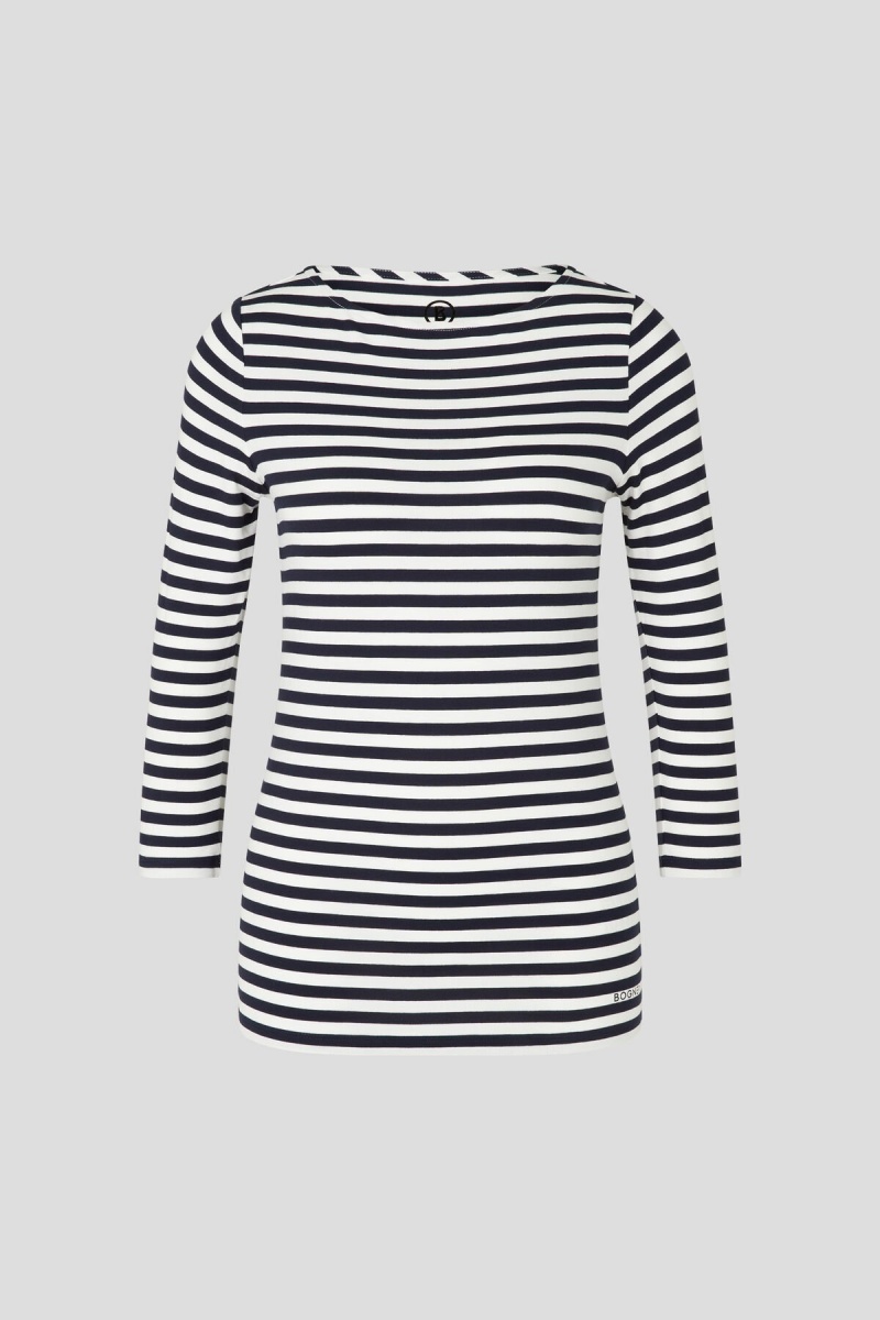 BOGNER Louna Longsleeve Navy Blau Weiß | DWBSG-7502