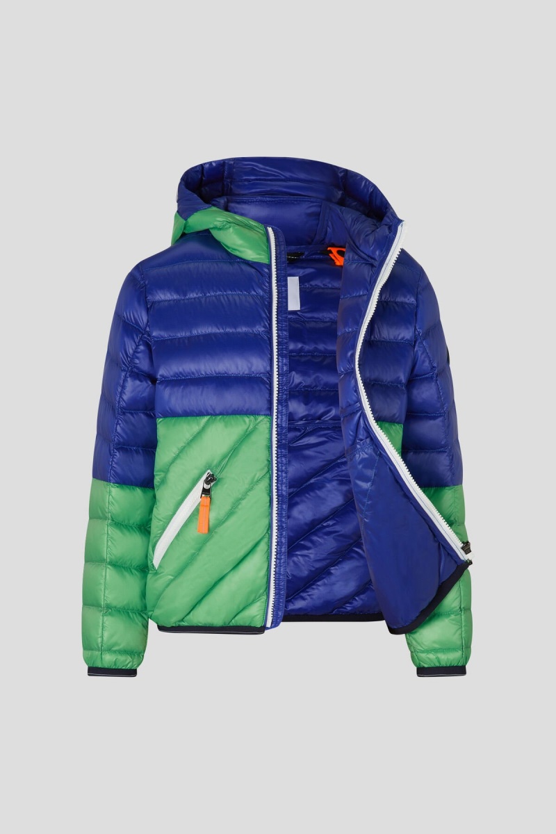 BOGNER Matti Kids Laufschuhe Down Jacket Blau Grün | ULNHR-8015