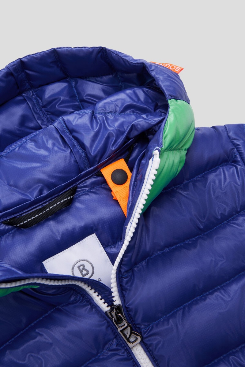 BOGNER Matti Kids Laufschuhe Down Jacket Blau Grün | ULNHR-8015