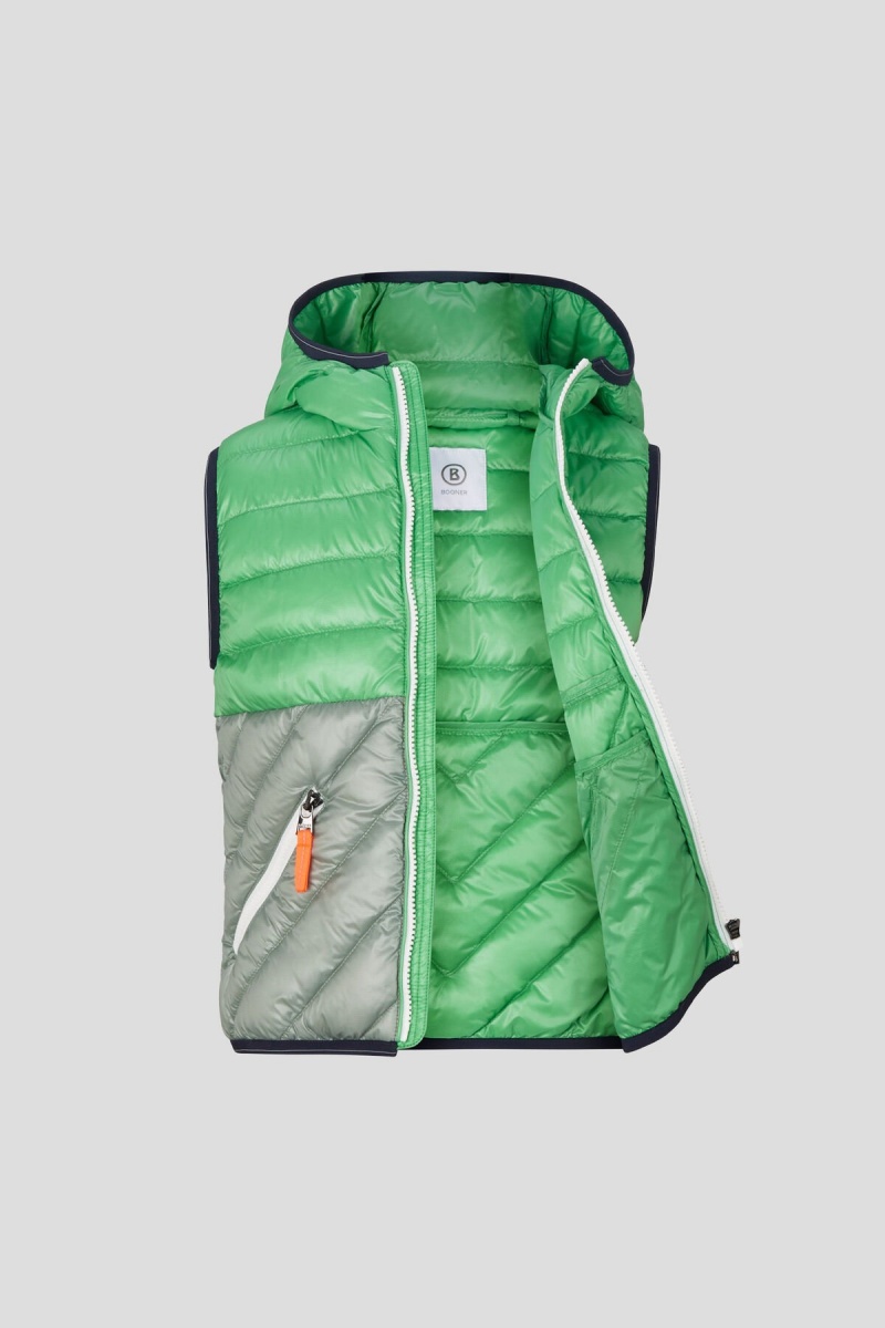 BOGNER Maxy Kids Down Waistcoat Grün Grün | DEXRA-7249