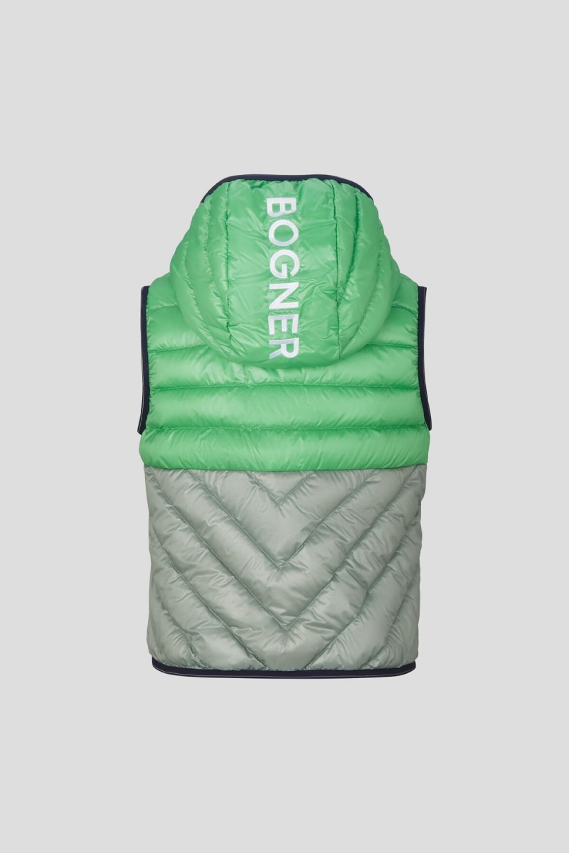 BOGNER Maxy Kids Down Waistcoat Grün Grün | DEXRA-7249