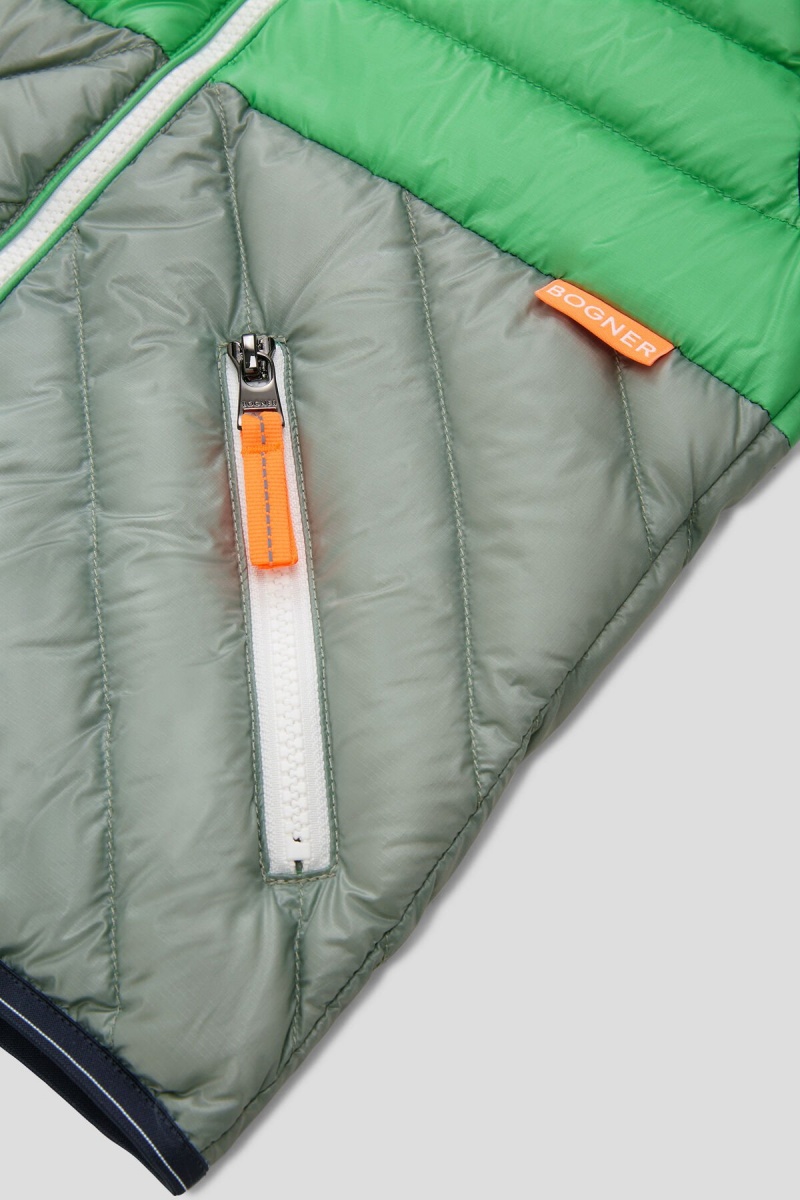 BOGNER Maxy Kids Down Waistcoat Grün Grün | DEXRA-7249