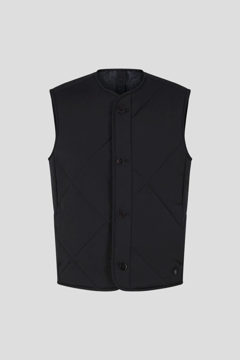BOGNER Morgan Gesteppt Waistcoat Schwarz | LEAXK-0832