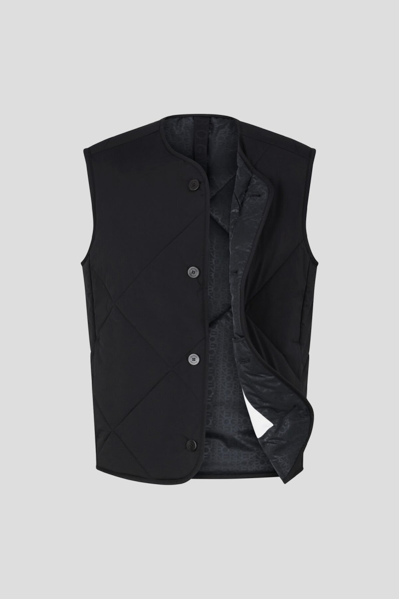 BOGNER Morgan Gesteppt Waistcoat Schwarz | LEAXK-0832
