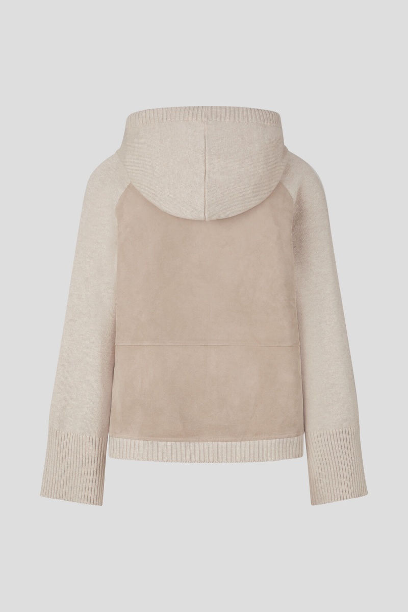 BOGNER Ohana Leder Knit Pullover Beige | TJDGI-7352