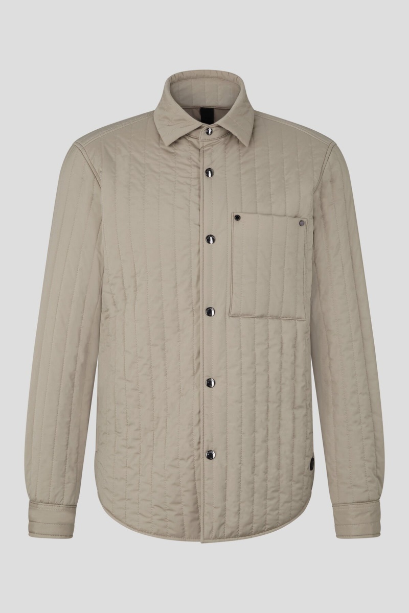 BOGNER Olli Gesteppt Shirt Jacket Beige | DIBSL-2769