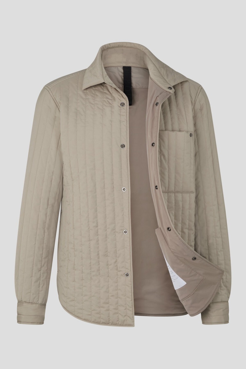 BOGNER Olli Gesteppt Shirt Jacket Beige | DIBSL-2769