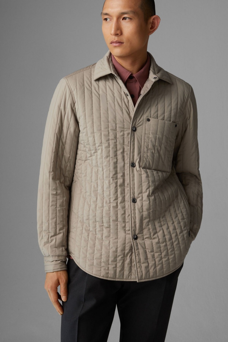 BOGNER Olli Gesteppt Shirt Jacket Beige | DIBSL-2769