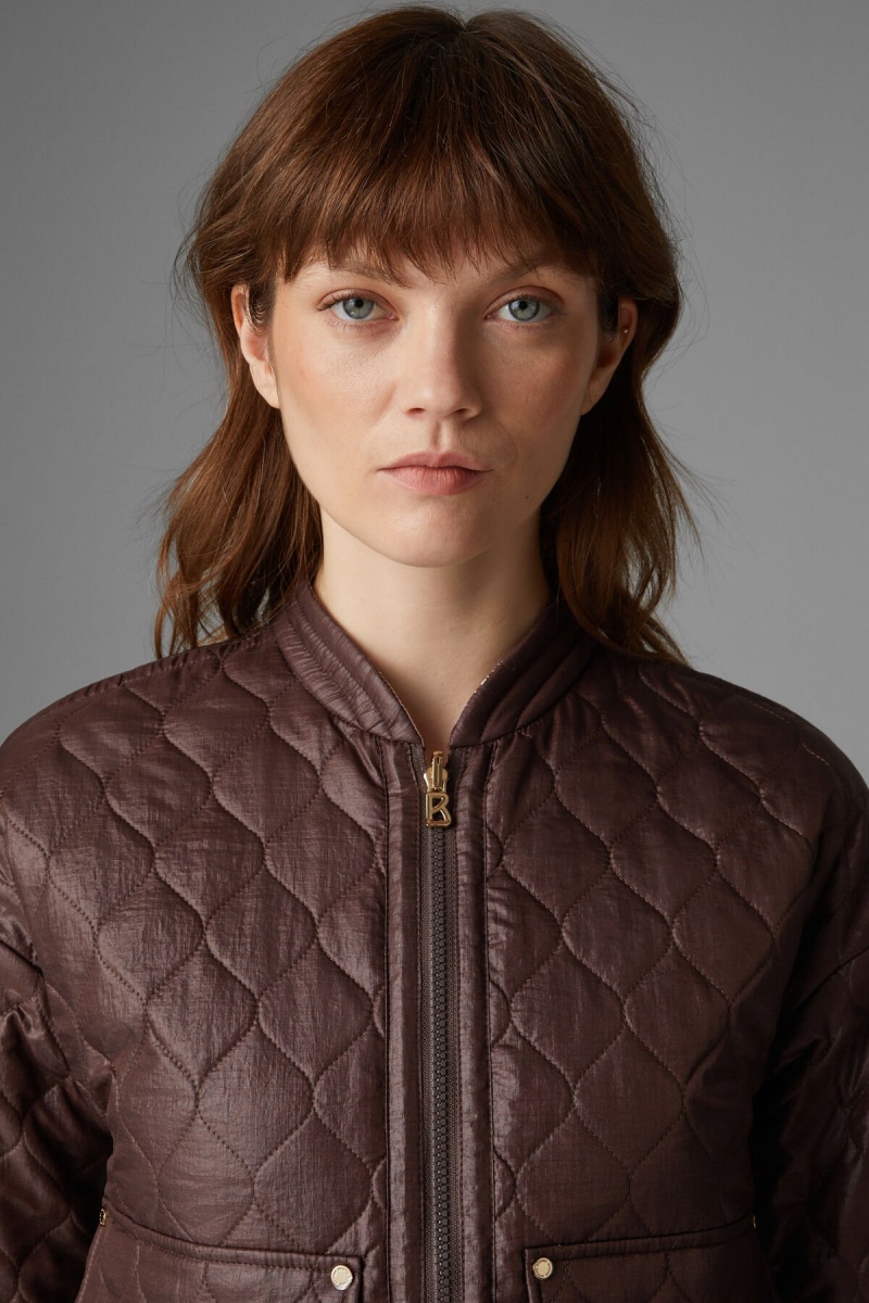 BOGNER Paola Reversible Gesteppt Jacket Schokolade | NETQX-4950