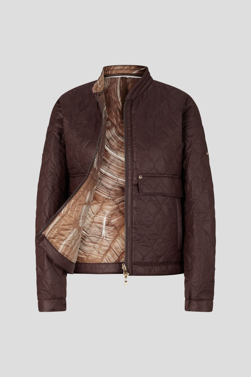 BOGNER Paola Reversible Gesteppt Jacket Schokolade | NETQX-4950