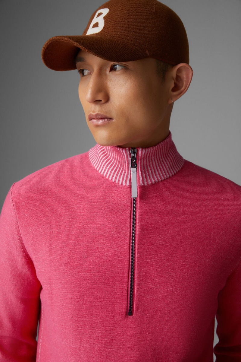 BOGNER Patryk Half-zip Pullover Rosa | TXKHC-4029