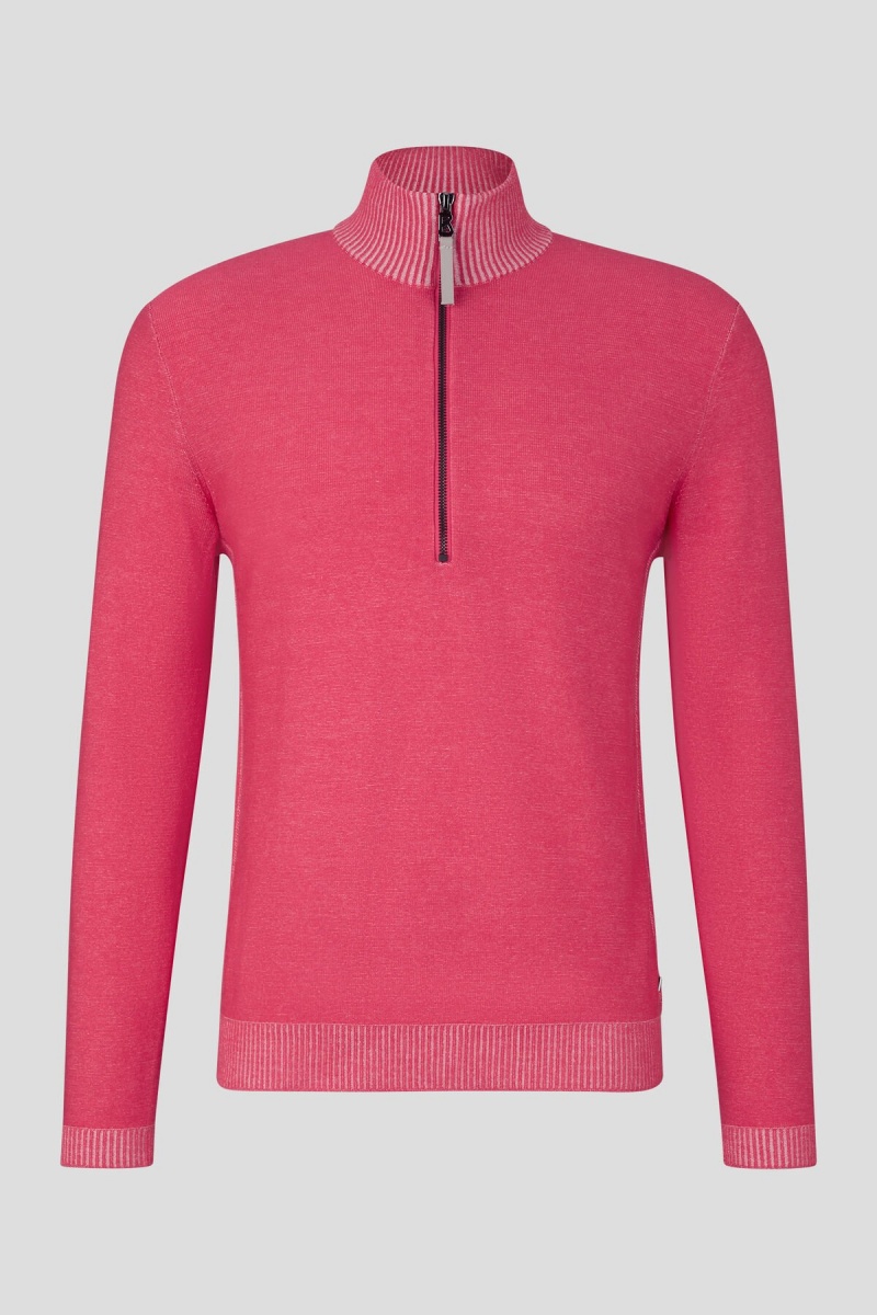 BOGNER Patryk Half-zip Pullover Rosa | TXKHC-4029