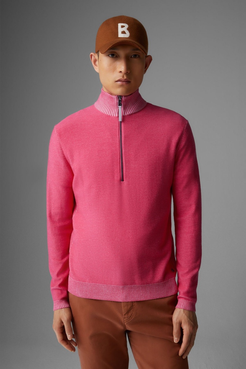 BOGNER Patryk Half-zip Pullover Rosa | TXKHC-4029
