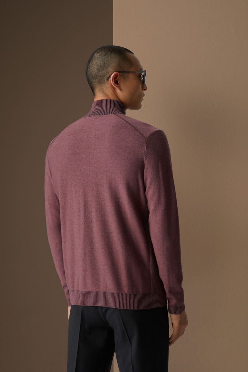 BOGNER Patryk Half-zip Pullover Rot | GHXIS-5693