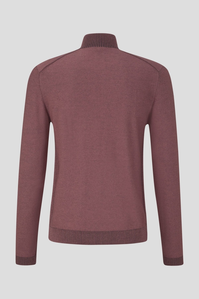 BOGNER Patryk Half-zip Pullover Rot | GHXIS-5693