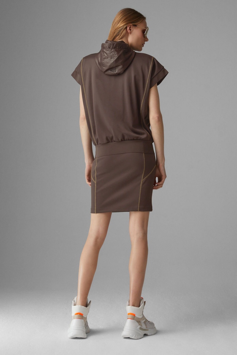 BOGNER Pauline Kurzes-sleeved Hoodie Schokolade | OWVYG-5968