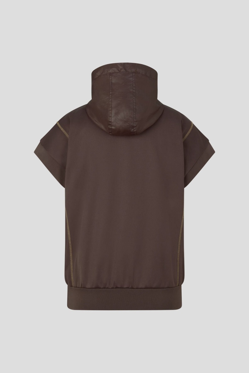 BOGNER Pauline Kurzes-sleeved Hoodie Schokolade | OWVYG-5968