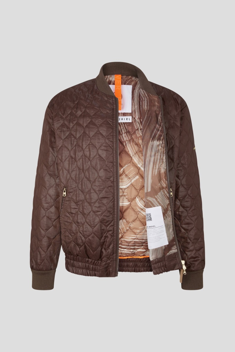 BOGNER Peter Gesteppt Jacket Schokolade | RNSEV-3950