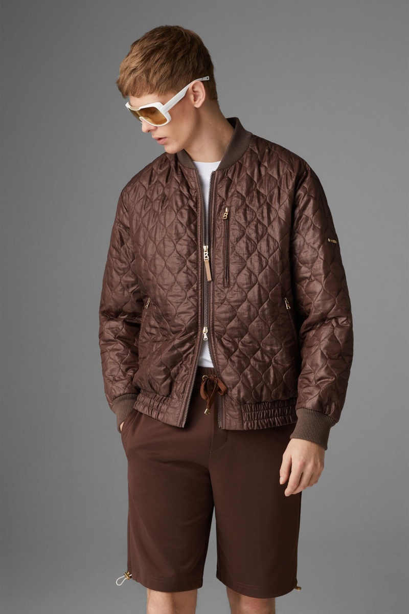 BOGNER Peter Gesteppt Jacket Schokolade | RNSEV-3950