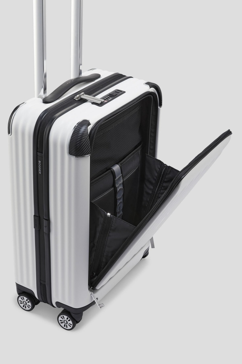BOGNER Piz Deluxe Pro Small Hard Shell Suitcase Weiß | ZDXCI-8491