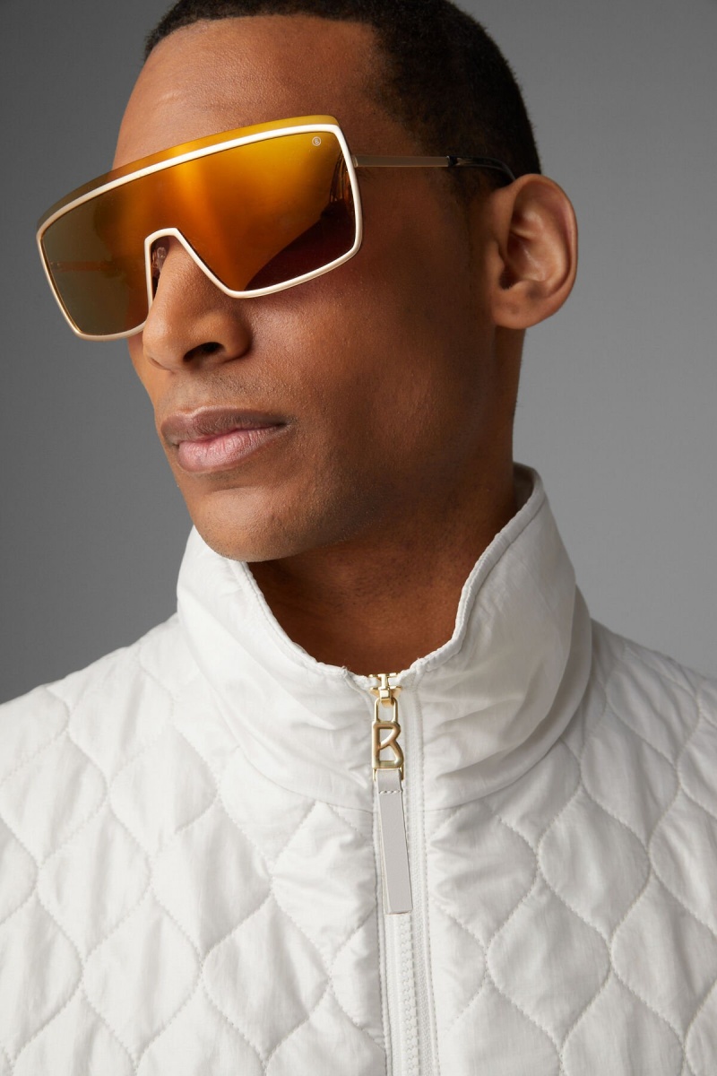 BOGNER Pride Gesteppt Waistcoat Off-white | YHNTW-7145