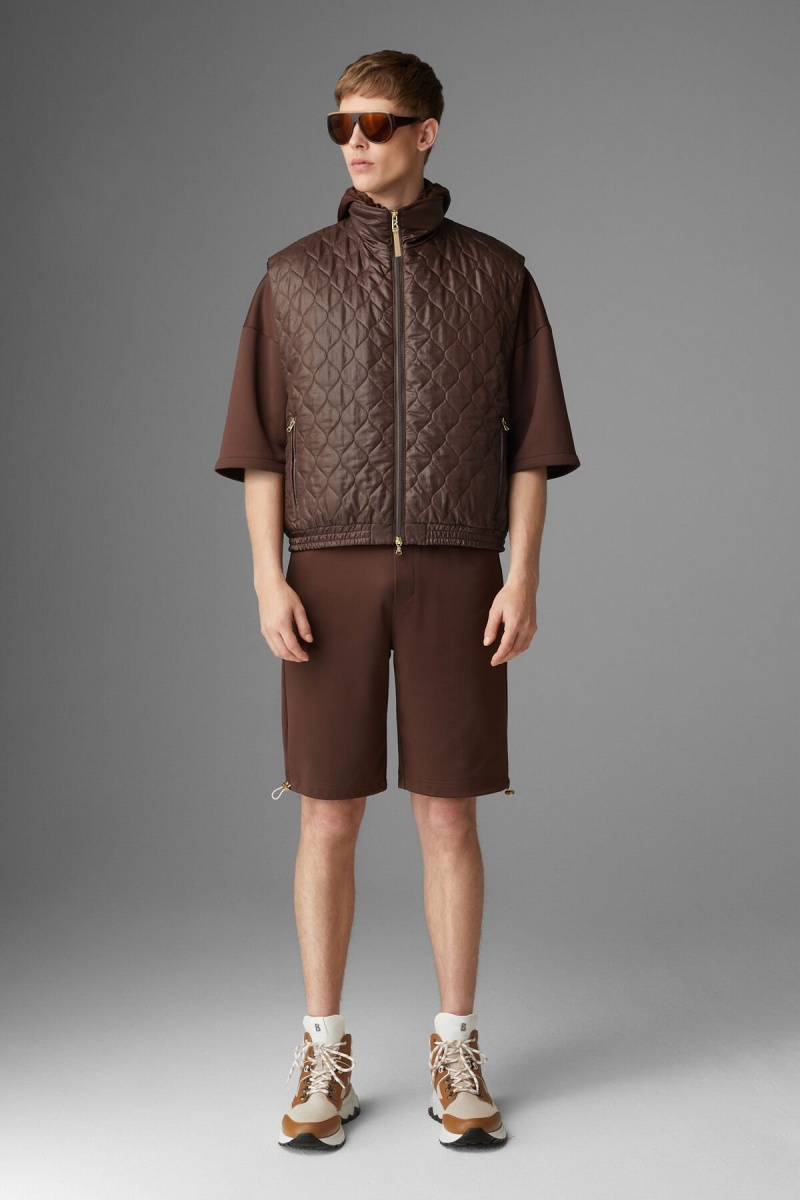 BOGNER Pride Gesteppt Waistcoat Schokolade | YIQDF-0659