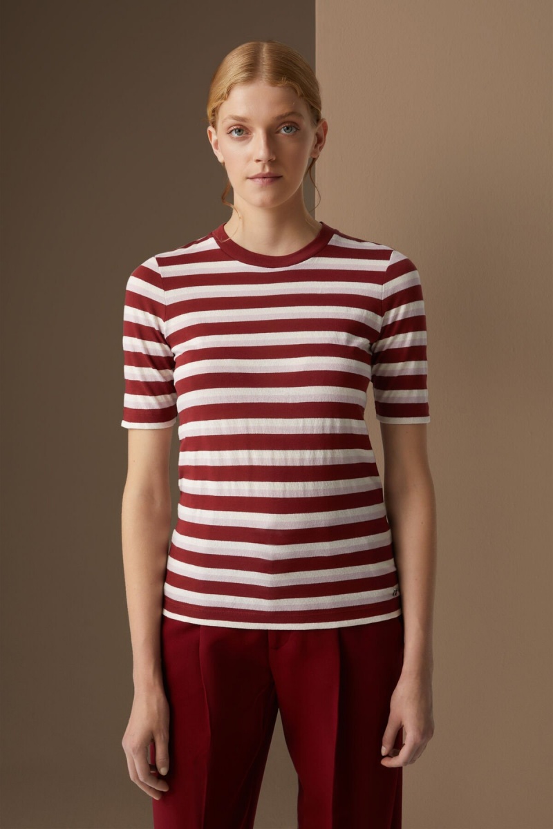BOGNER Rabea Gestrickt Top Bordeaux / Off-white | UFXPY-5238