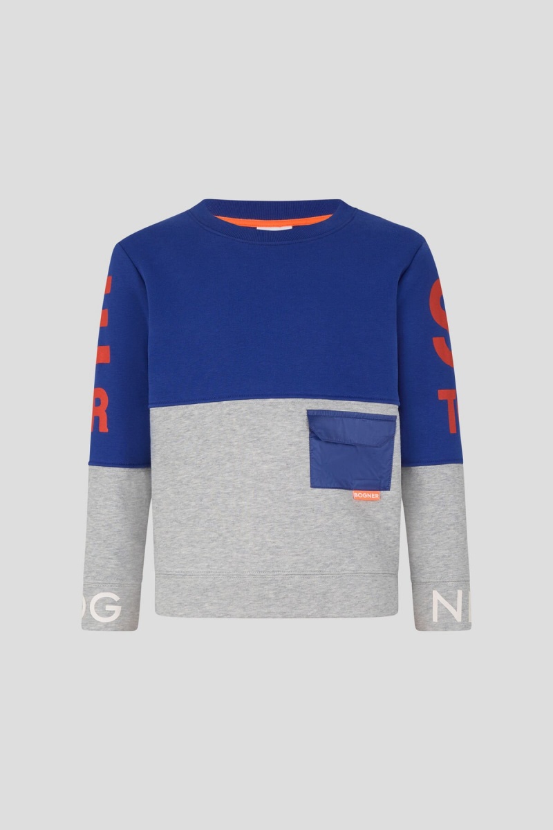 BOGNER Rafi Kids Sweatshirt Blau | ESFNC-8621
