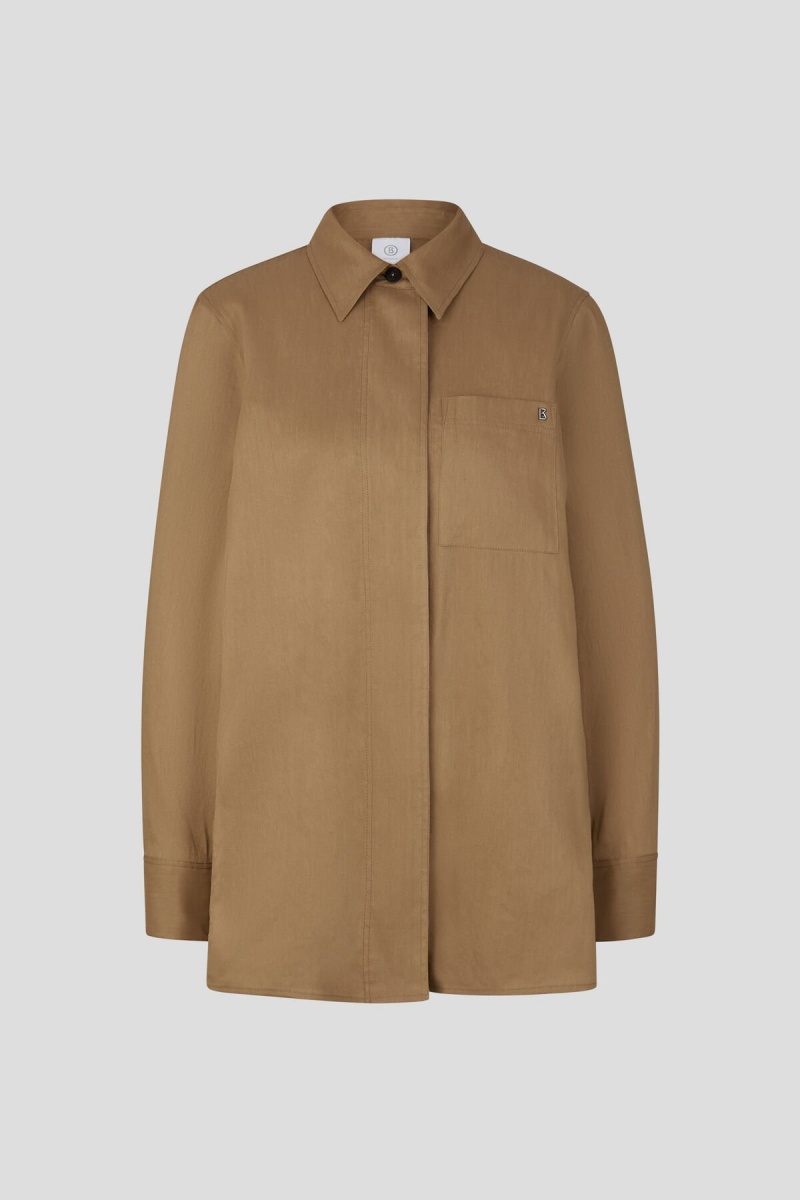 BOGNER Ria Shirt Blouse Camel | OXPSJ-2963