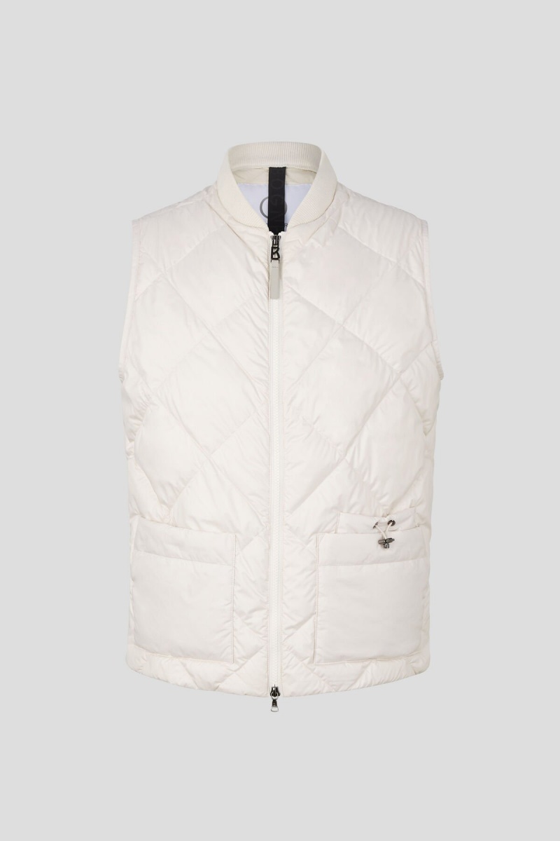 BOGNER Rocco Down Waistcoat Off-white | SYHXN-3569