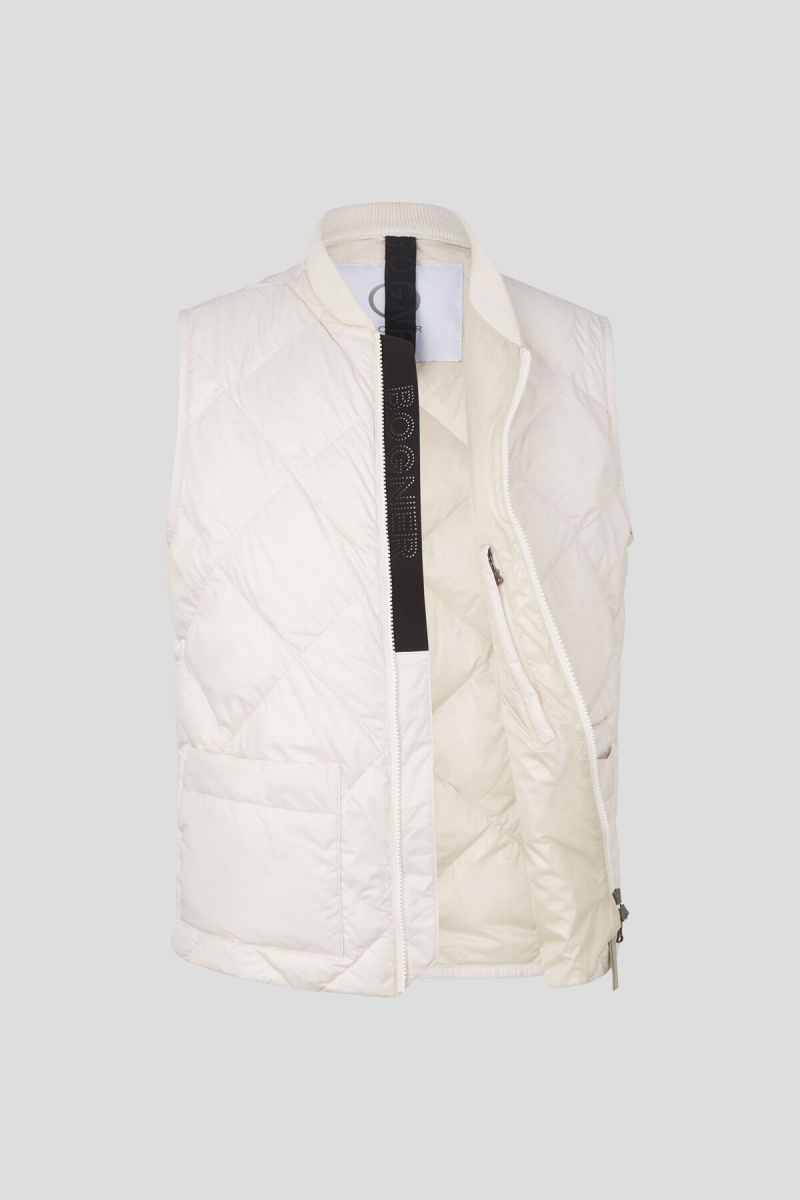 BOGNER Rocco Down Waistcoat Off-white | SYHXN-3569