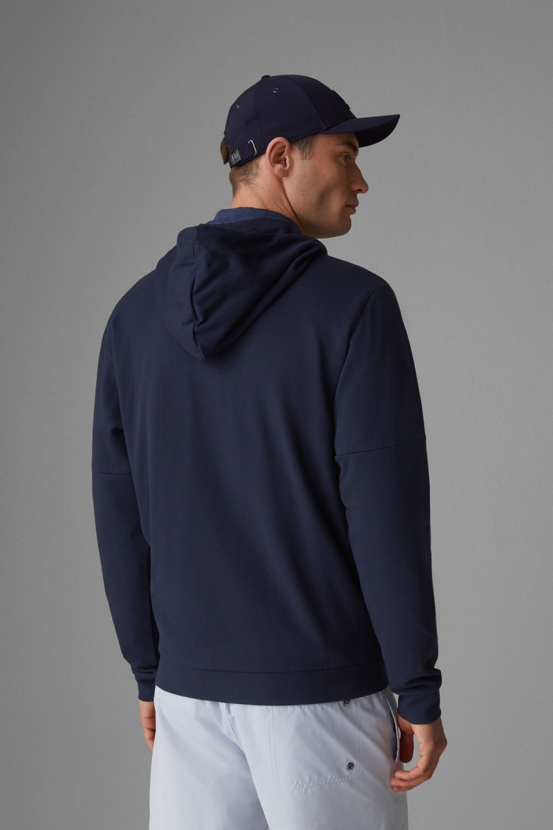 BOGNER Roman Sweatshirt Jacket Navy Blau | CUOKI-8690