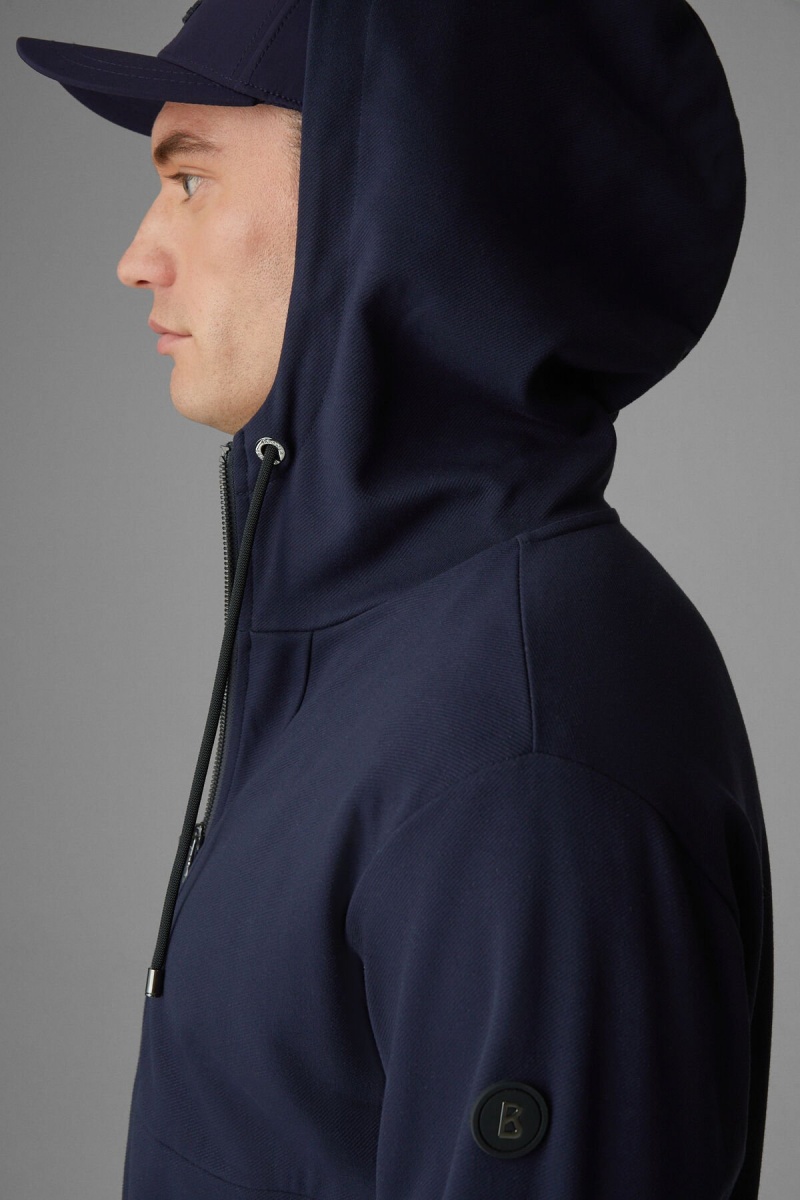 BOGNER Roman Sweatshirt Jacket Navy Blau | CUOKI-8690