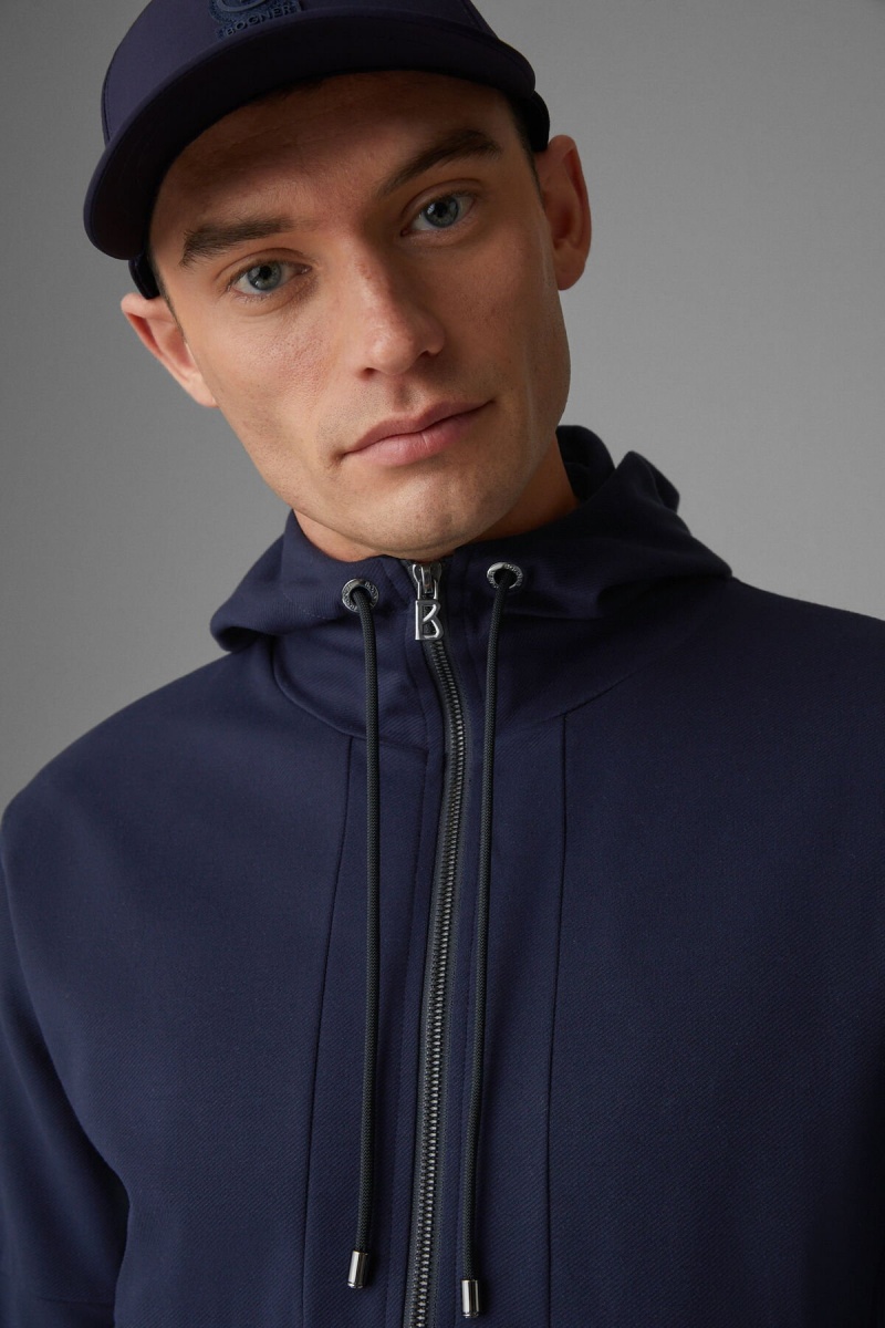BOGNER Roman Sweatshirt Jacket Navy Blau | CUOKI-8690