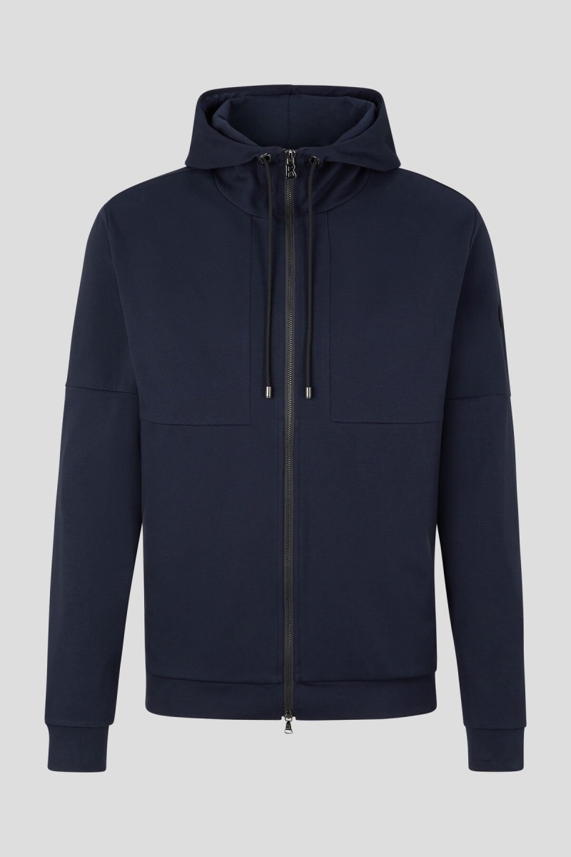 BOGNER Roman Sweatshirt Jacket Navy Blau | CUOKI-8690