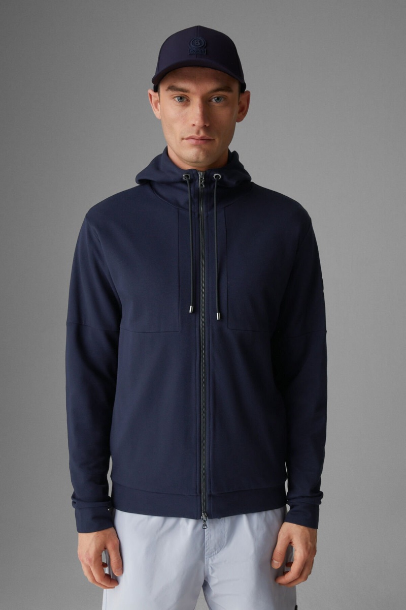 BOGNER Roman Sweatshirt Jacket Navy Blau | CUOKI-8690