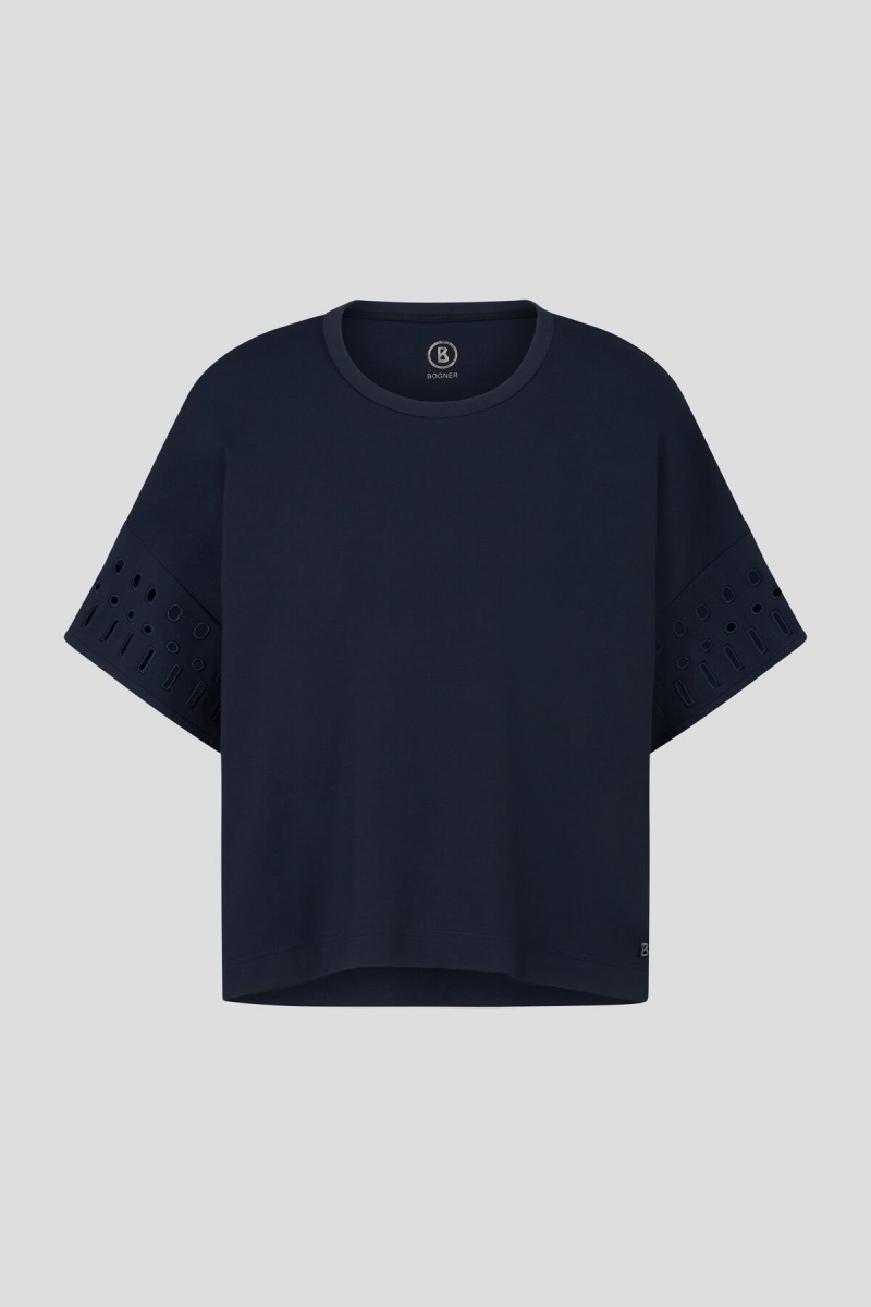 BOGNER Runa T-shirt Navy Blau | FWLSQ-6183