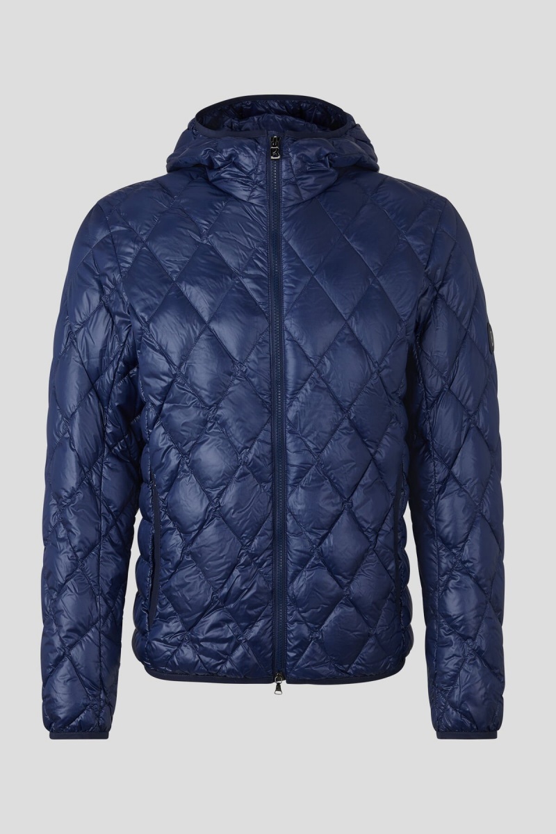 BOGNER Sport Areso Laufschuhe Down Jacket Dunkelblau | KMUQN-5209
