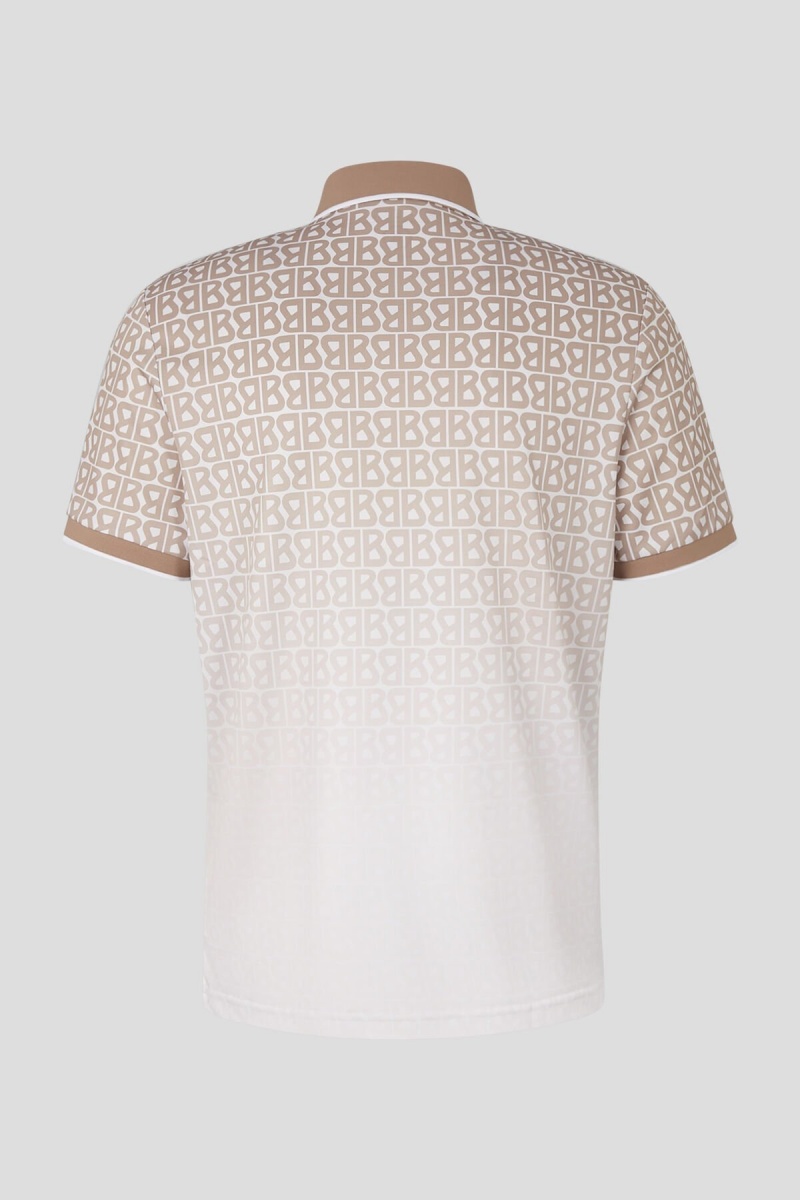 BOGNER Sport Arno Functional Polo Shirt Braun Weiß | XAWZN-8745