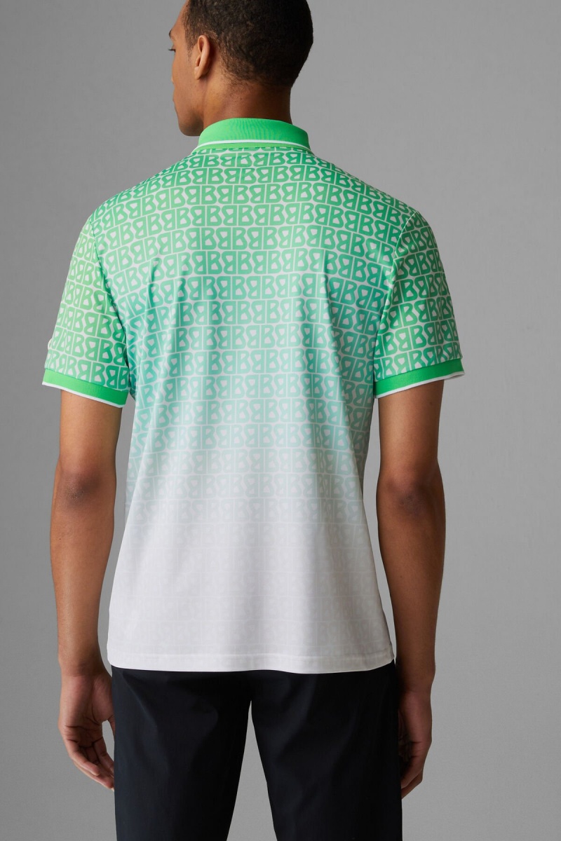 BOGNER Sport Arno Functional Polo Shirt Grün Weiß | CRHFK-6594