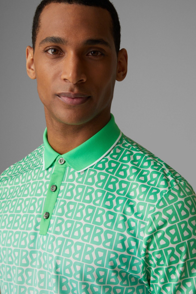 BOGNER Sport Arno Functional Polo Shirt Grün Weiß | CRHFK-6594