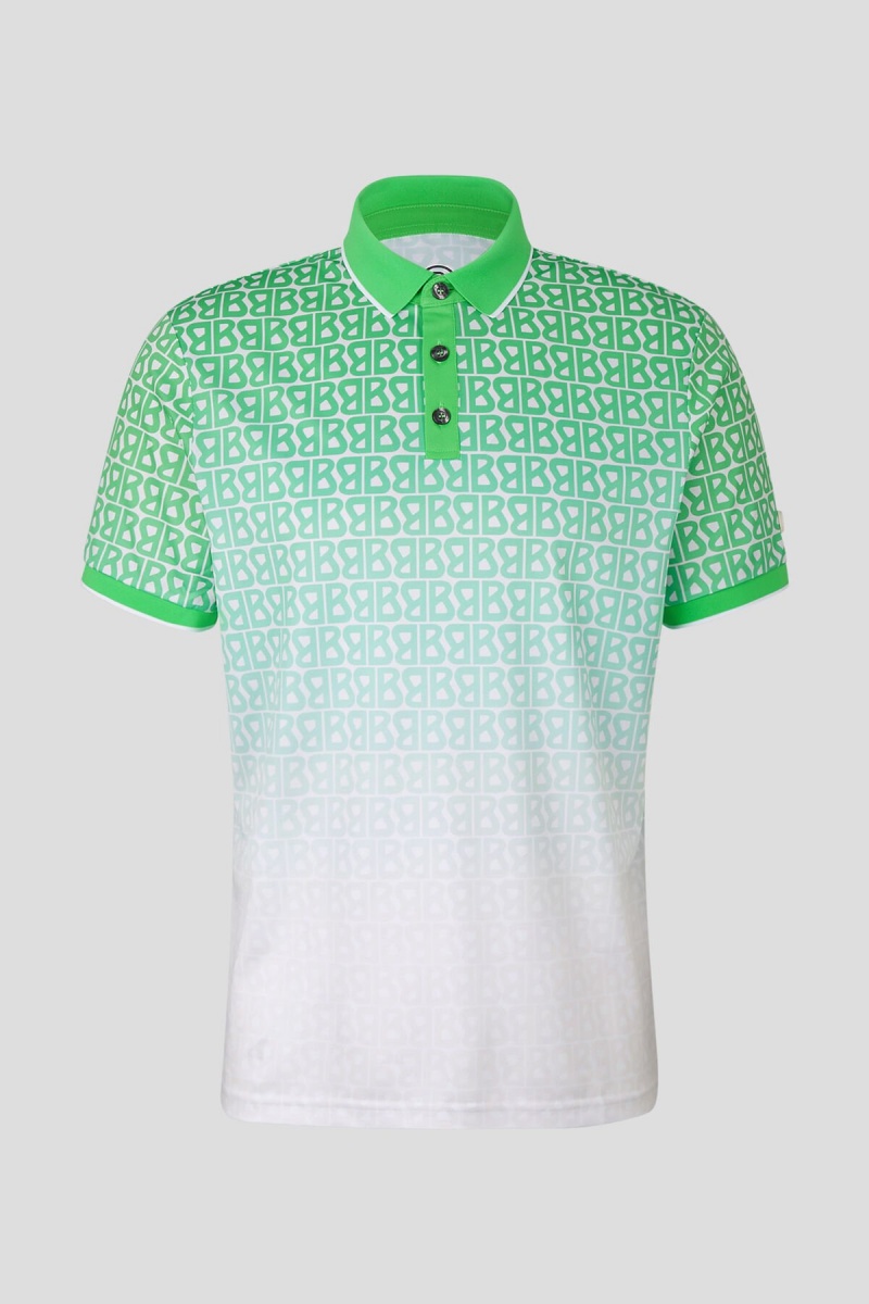 BOGNER Sport Arno Functional Polo Shirt Grün Weiß | CRHFK-6594