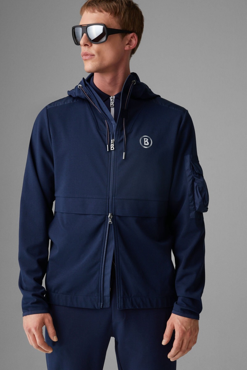 BOGNER Sport Brix Sweatshirt Jacket Dunkelblau | FPVEO-1536