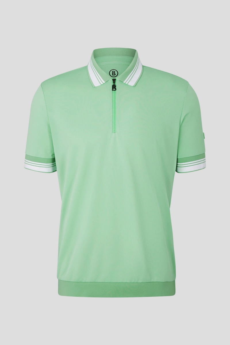 BOGNER Sport Bruno Functional Polo Shirt Grün | CISXT-4629