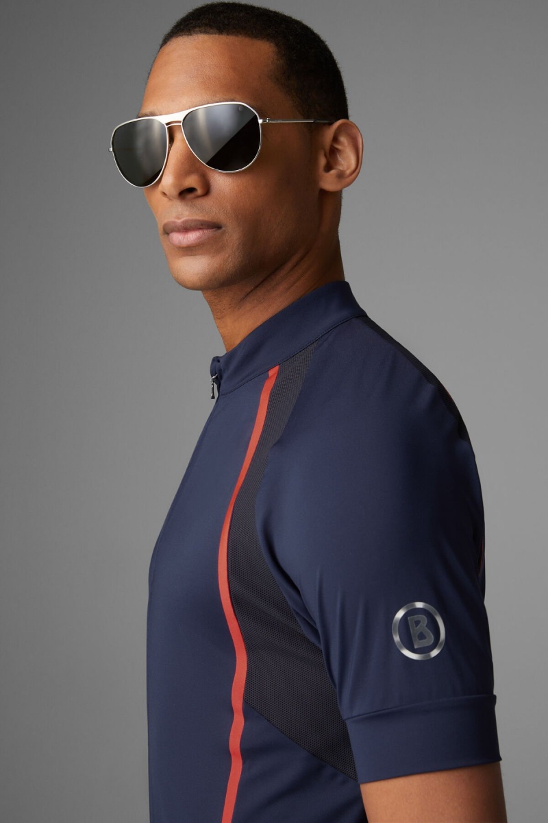 BOGNER Sport Clark Bike Shirt Dunkelblau | GZPFI-3890