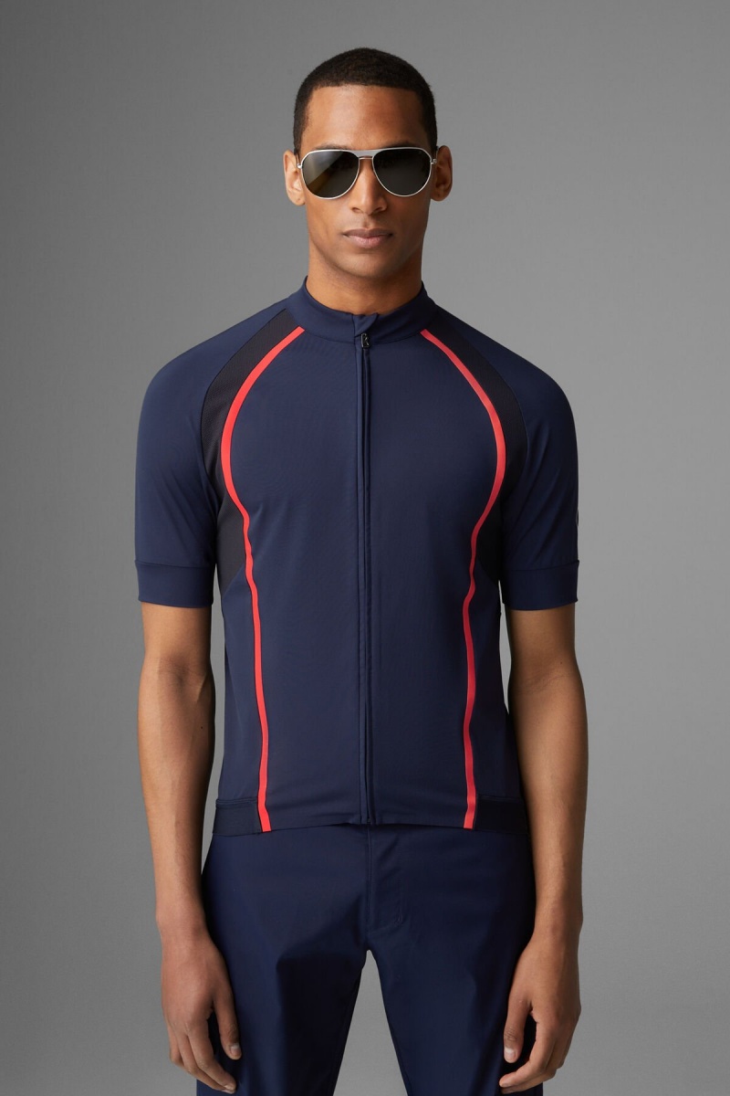 BOGNER Sport Clark Bike Shirt Dunkelblau | GZPFI-3890