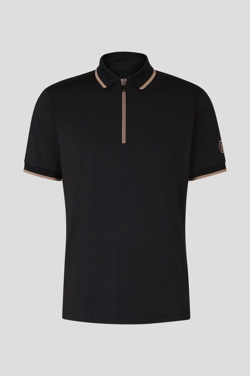 BOGNER Sport Cody Functional Polo Shirt Schwarz | DOXME-2856